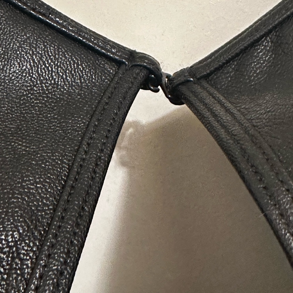 INC International Concepts Faux Leather Bodysuit Size L - Picture 5 of 12